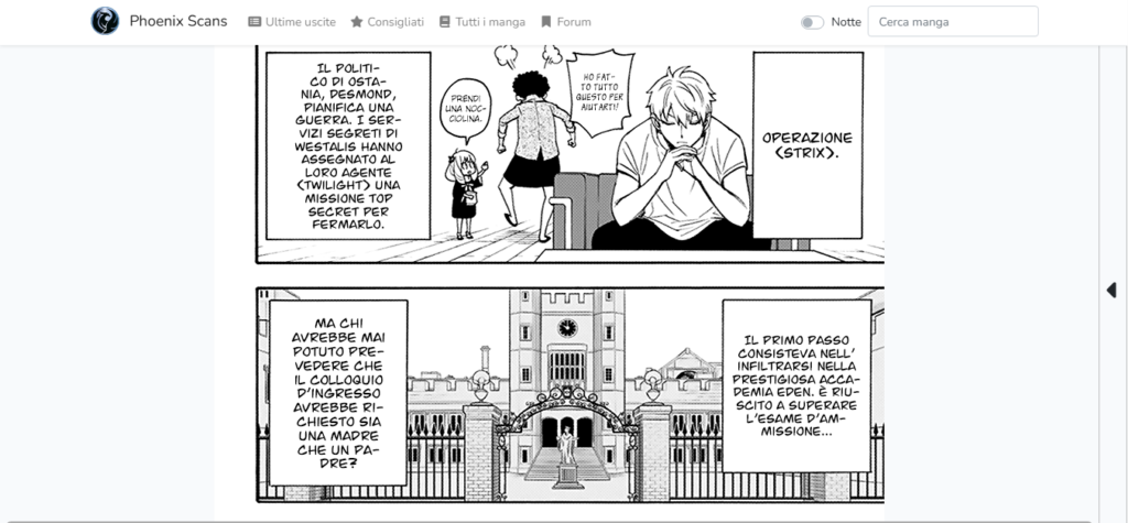 Phoenix Scan : le site n°1 de scans mangas en Italie